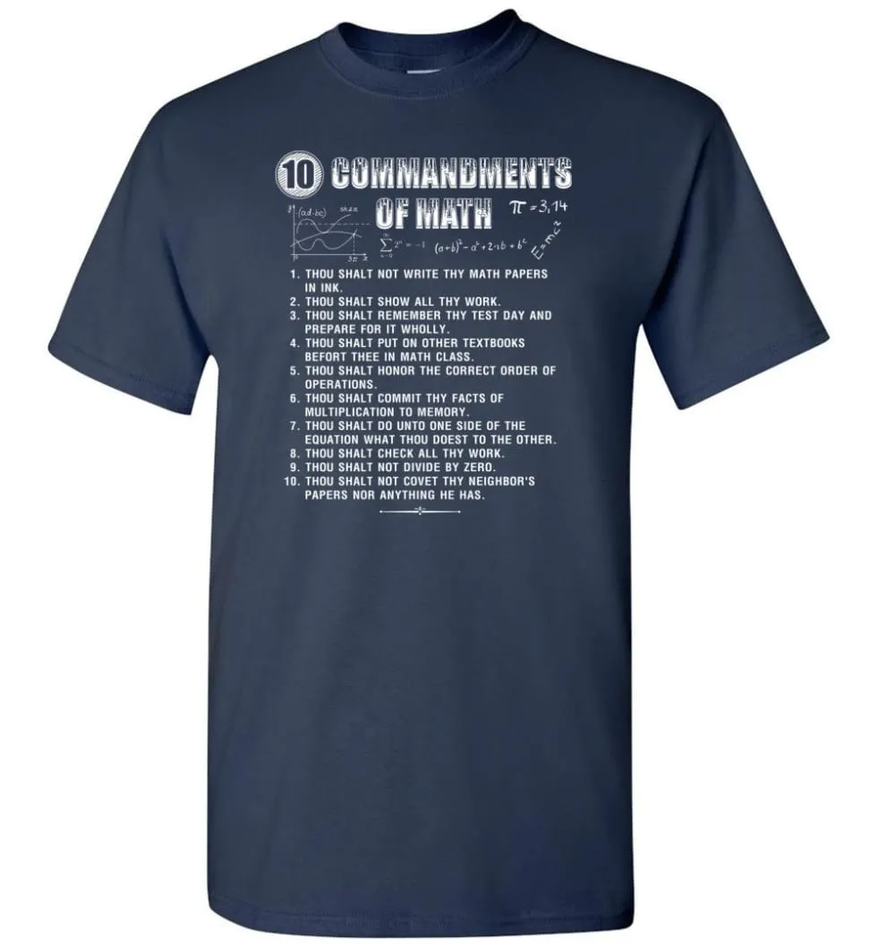 10 Commandments Of Math T-Shirt