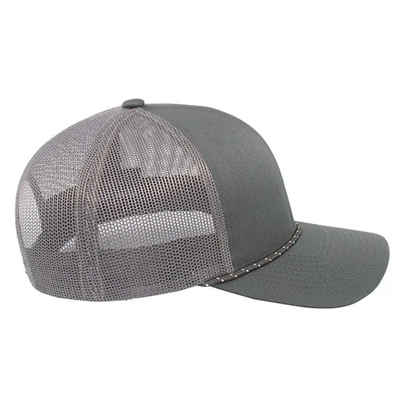 104BR - Pacific Headwear Trucker Snapback Braid Cap