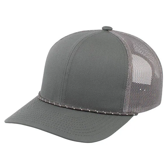 104BR - Pacific Headwear Trucker Snapback Braid Cap