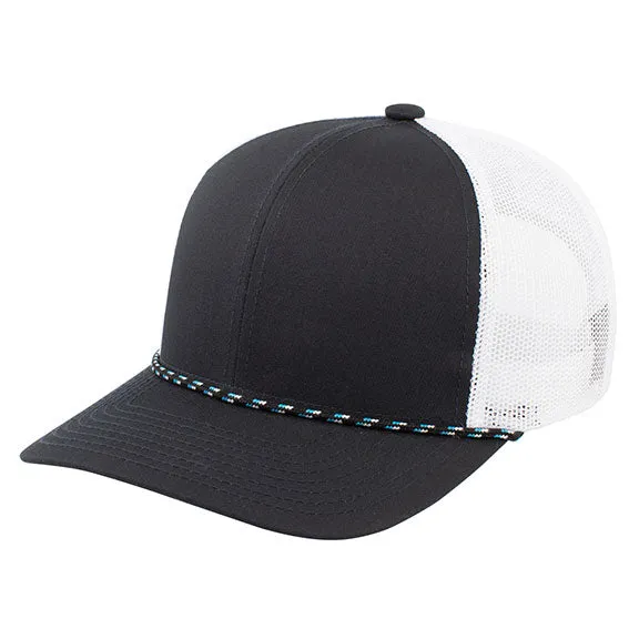 104BR - Pacific Headwear Trucker Snapback Braid Cap