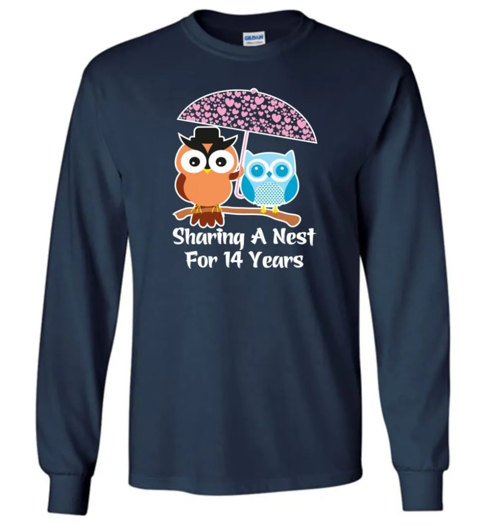 14 Years Wedding Anniversary Gifts Valentine's Day Long Sleeve T-Shirt