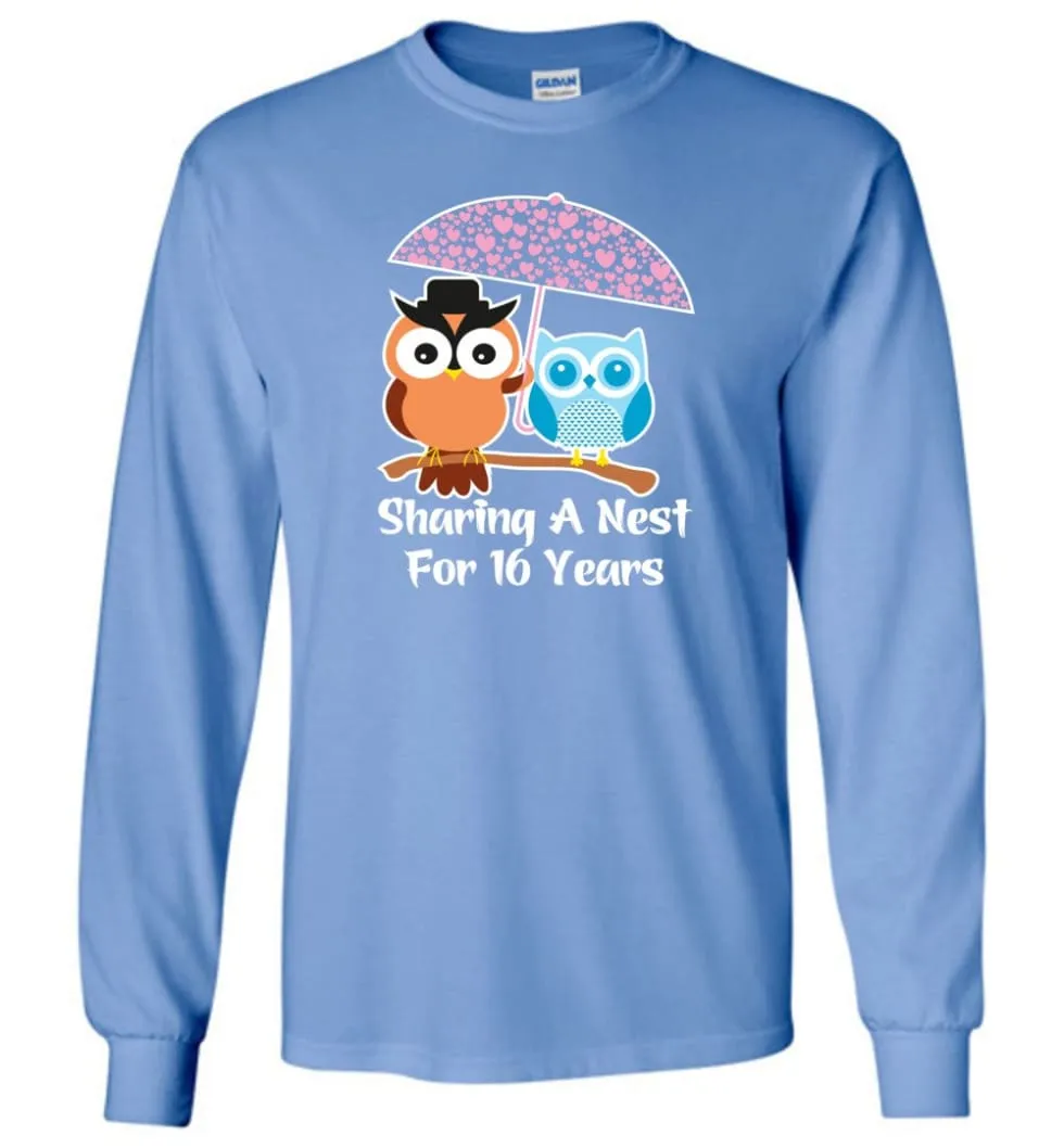 16 Years Wedding Anniversary Gifts Valentine's Day Long Sleeve T-Shirt