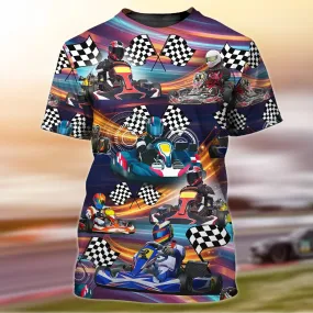 3D All Over Printed Cool Racing T Shirt, Racing Men's Shirt, Gift For Racer, Racing Shirt For Men