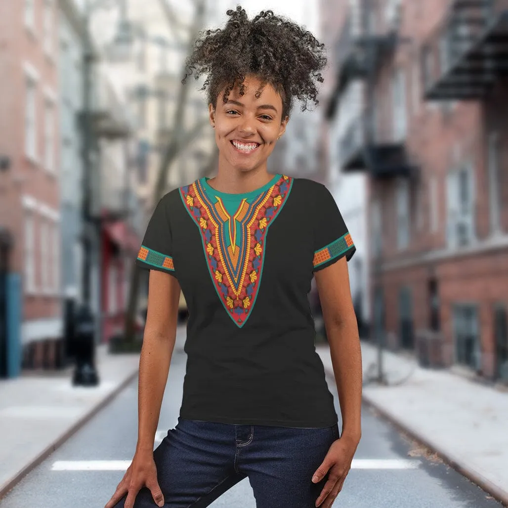 African-Inspired Patterns Printed T-shirt