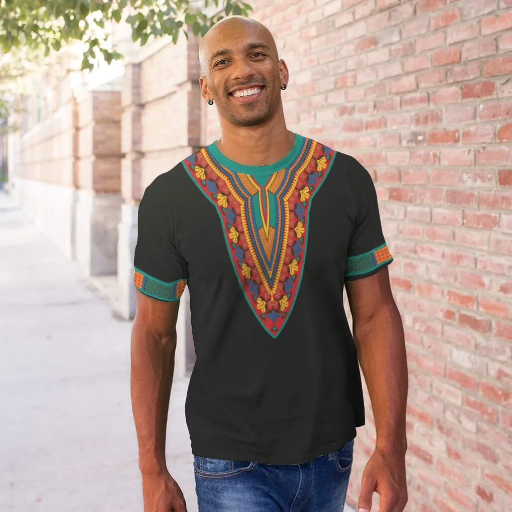 African-Inspired Patterns Printed T-shirt