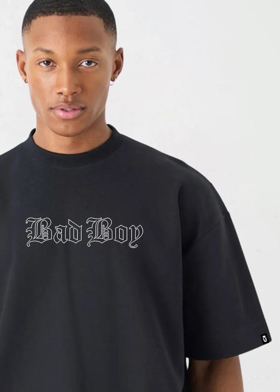 Beware Bad Boy Men Oversized Printed T-Shirt