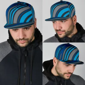 Blue Fractals Snapback Hat