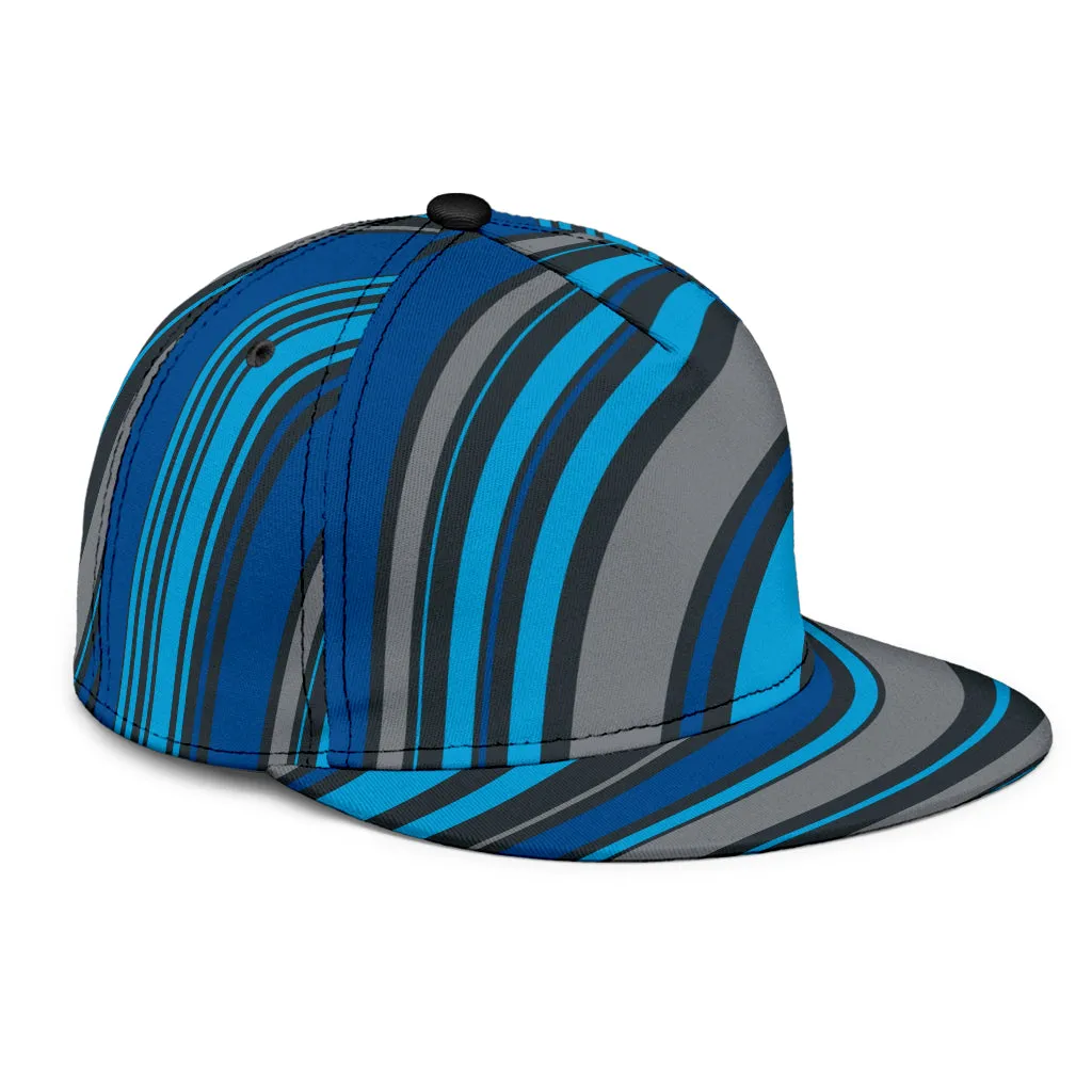 Blue Fractals Snapback Hat