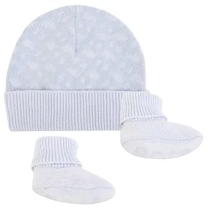 Blue Logo Hat & Booties Set