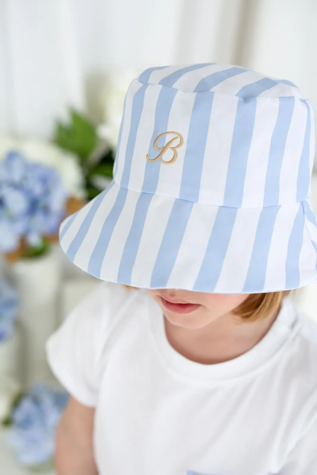 Boys Blue Stripe Bucket Hat