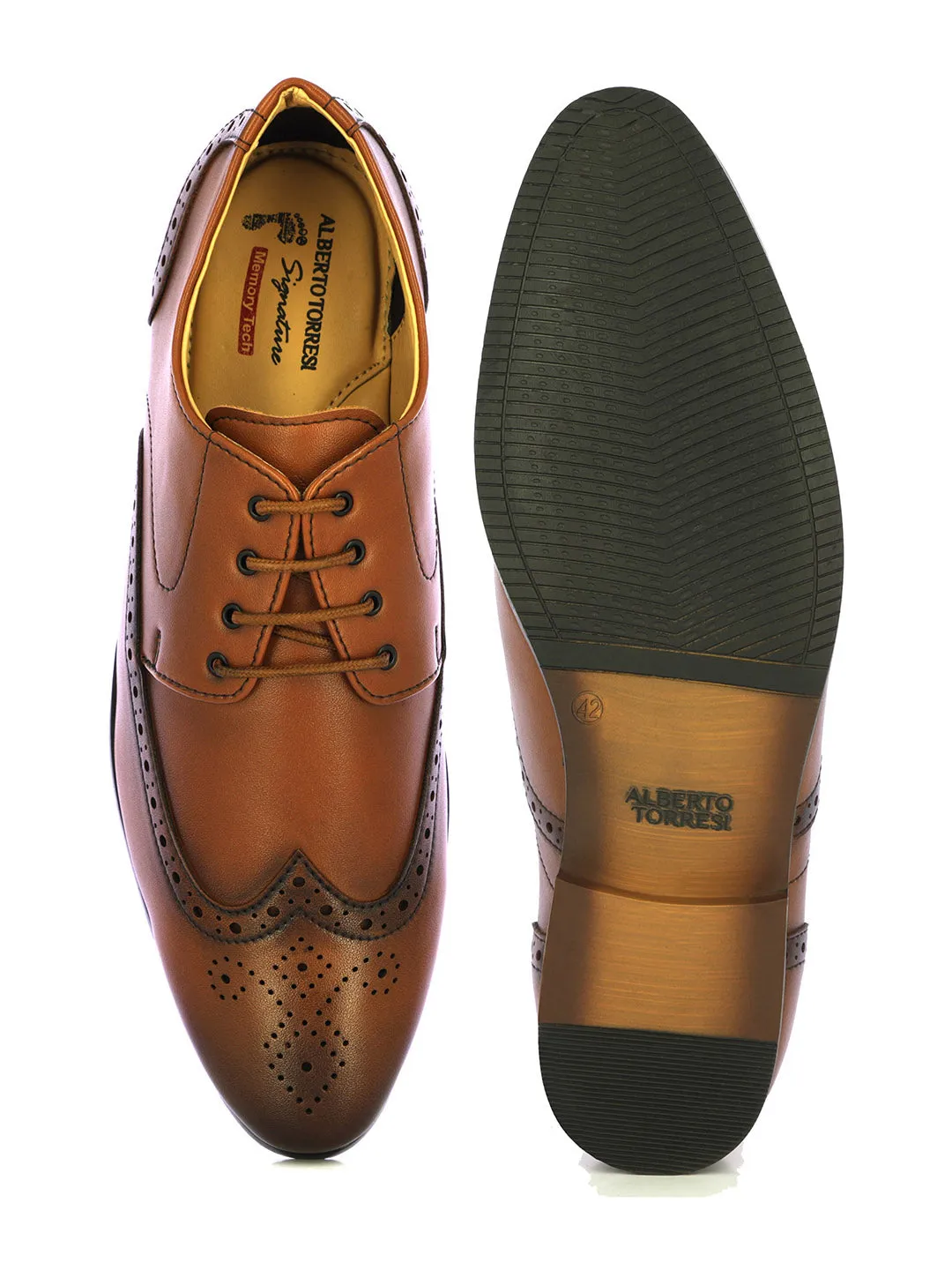 Alberto Torresi Koustom Tan Formal Shoes