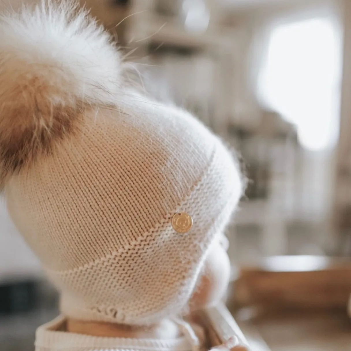 Cashmere Aviator Pom Hat