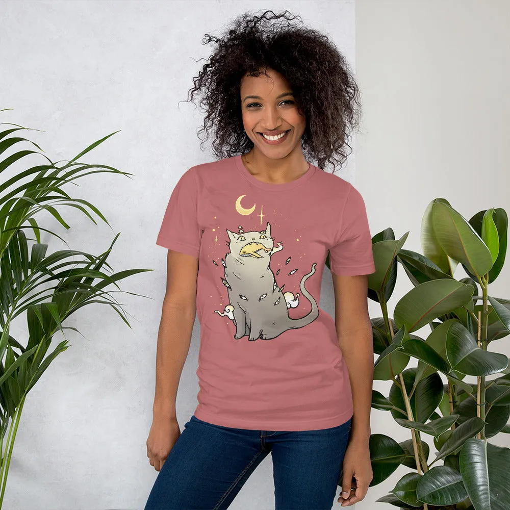 Cat And Whale, Unisex T-Shirt, Mauve