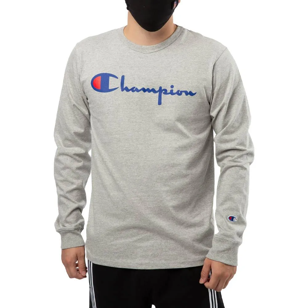 Champion Men Heritage Tee Long Sleeves (Oxford Grey)