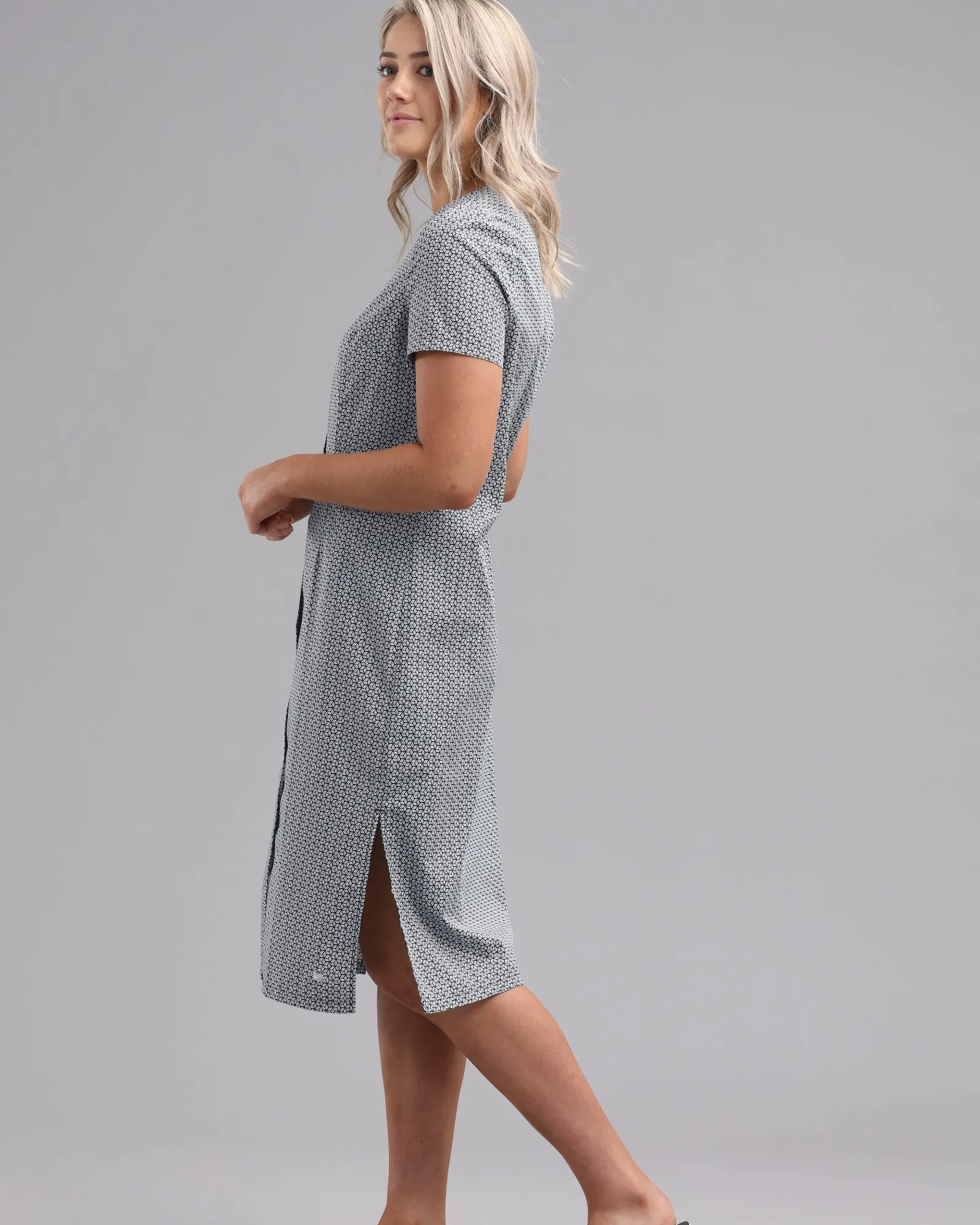 COTTON BUTTON MIDI DRESS3