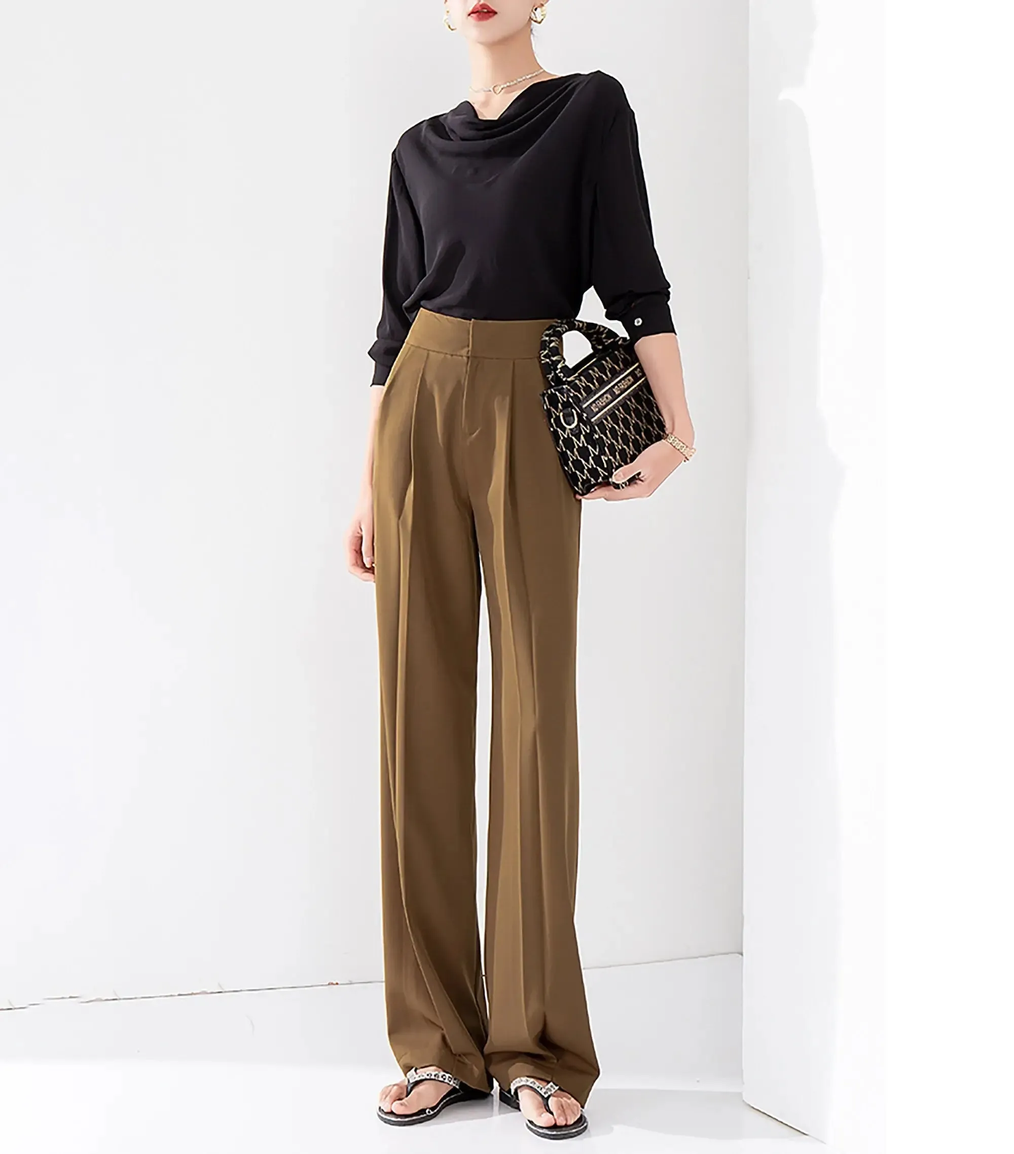 Angelia High Waist Palazzo Wide Leg Pants