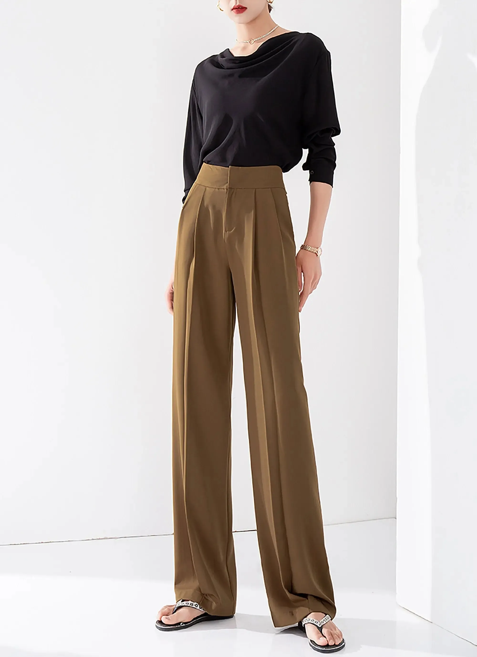 Angelia High Waist Palazzo Wide Leg Pants