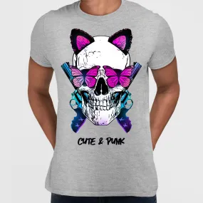 Cute Bunny Ears Skull T-shirts with an Attitude For men and women