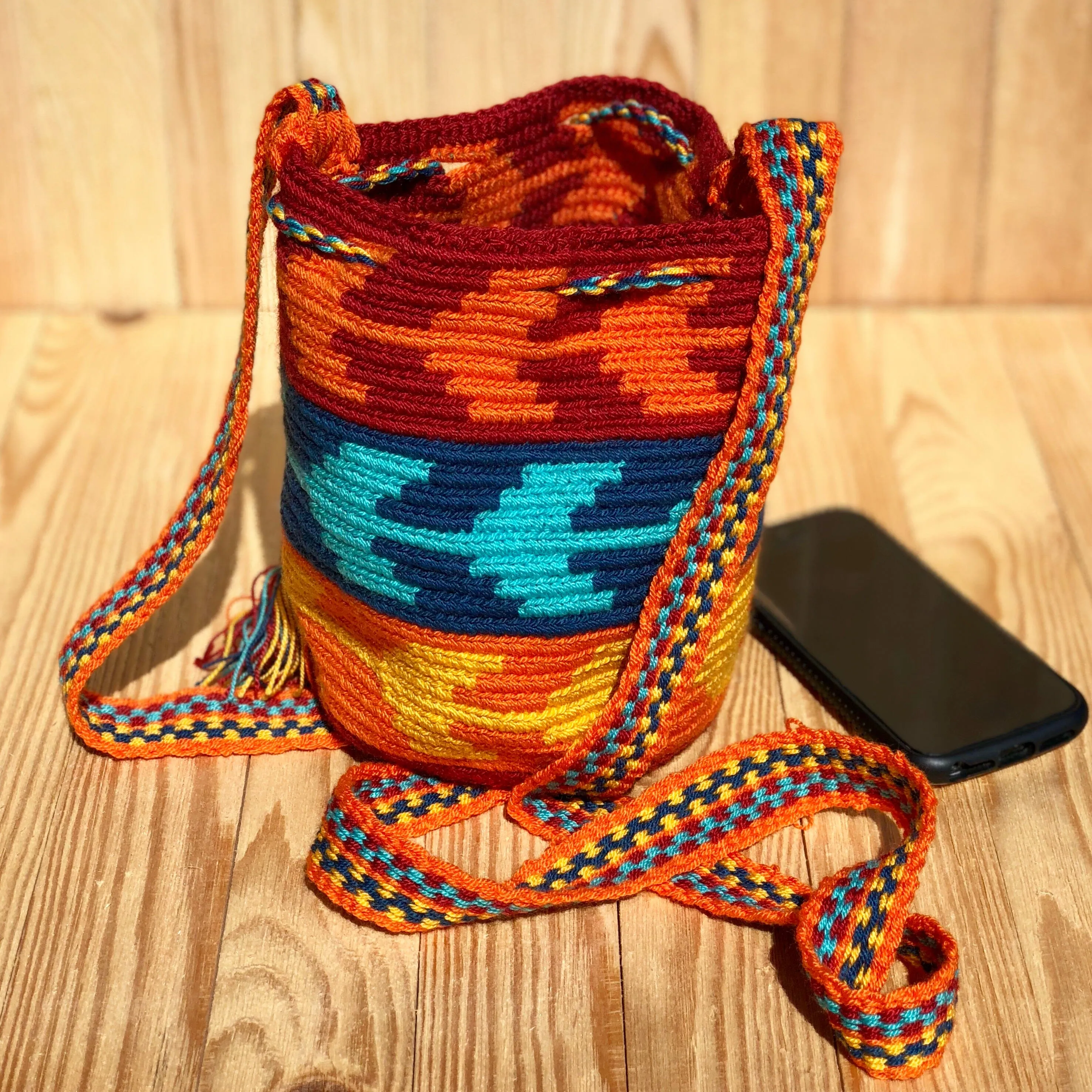 Desert Sunset Mini Crochet Bags