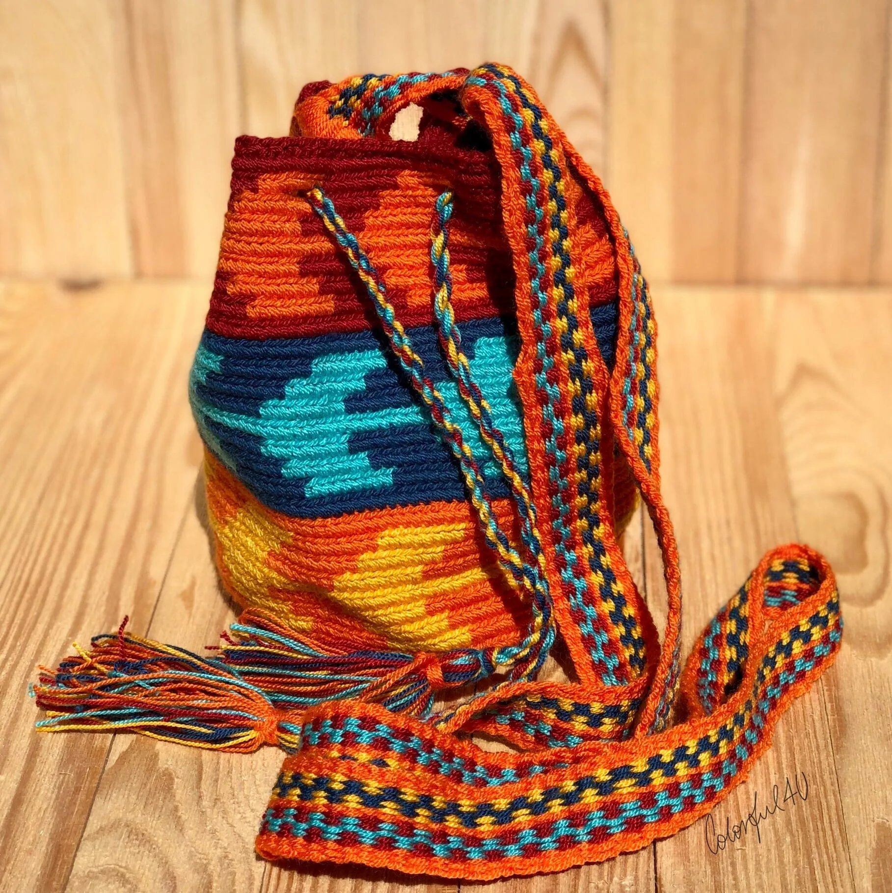 Desert Sunset Mini Crochet Bags