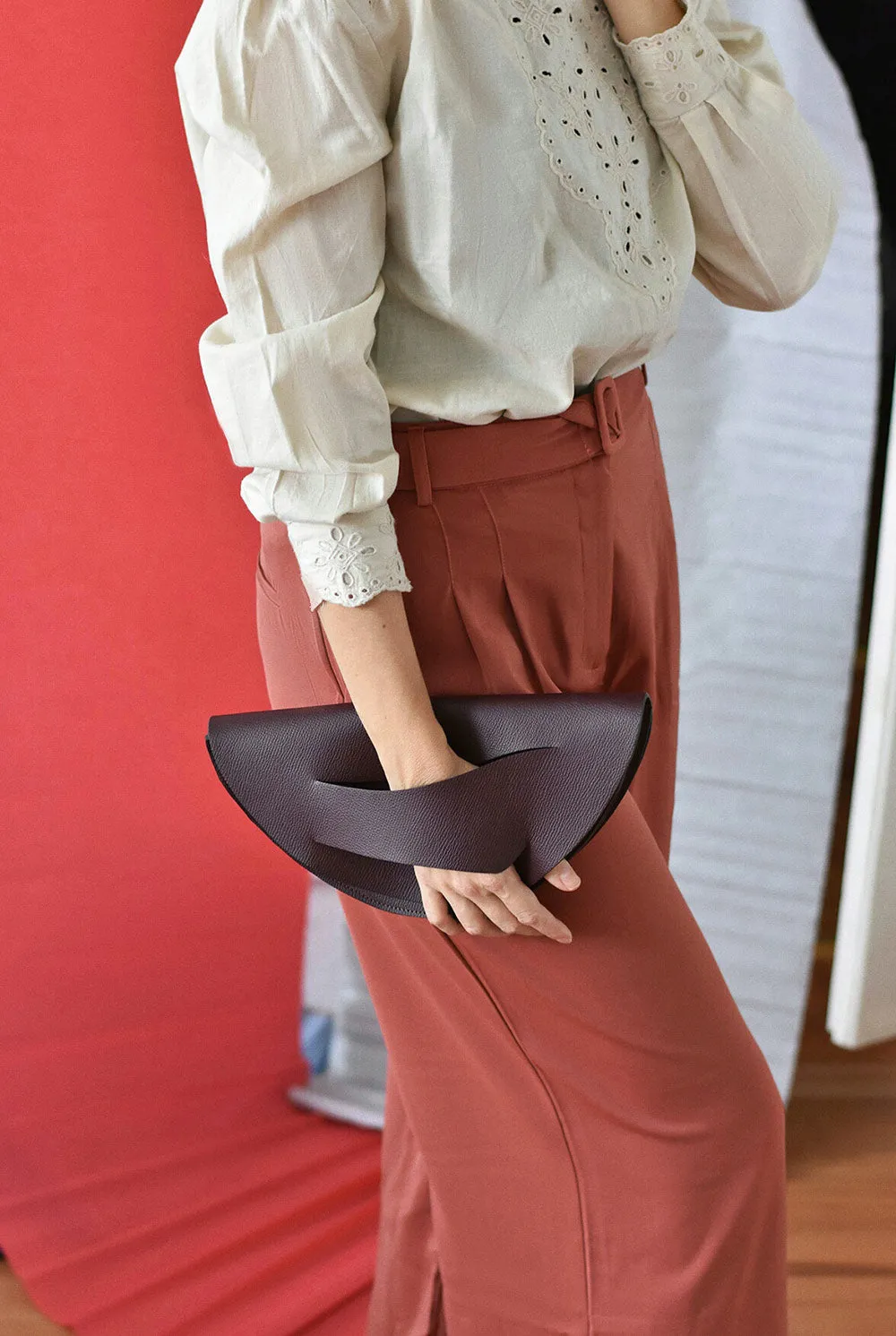 Diagonal Slashed Clutch - Size   Colour Options