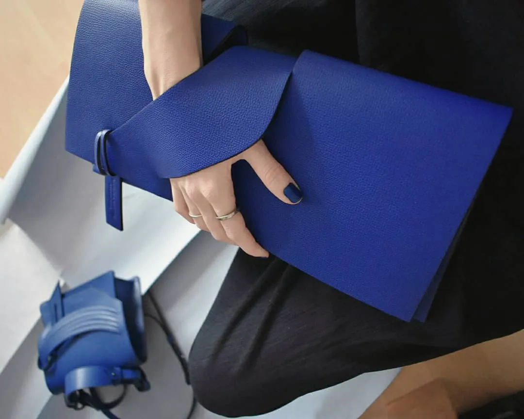 Diagonal Slashed Clutch - Size   Colour Options