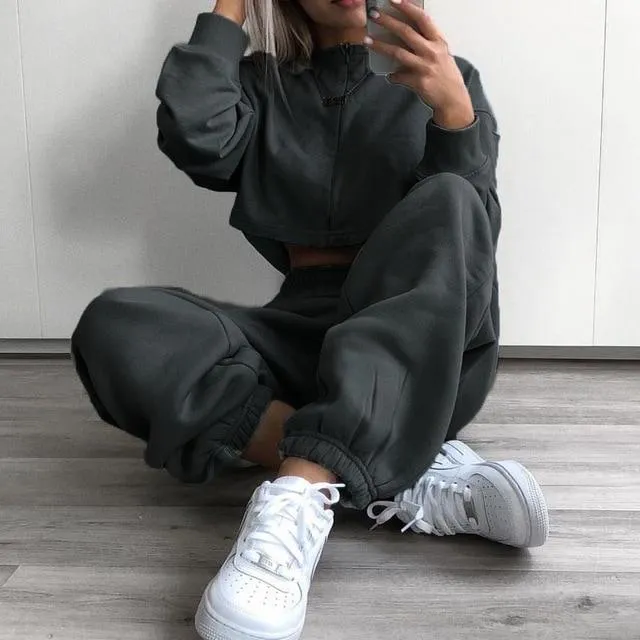 Joggers Wide Leg SweatPants Women High Waist Pants Streetwear