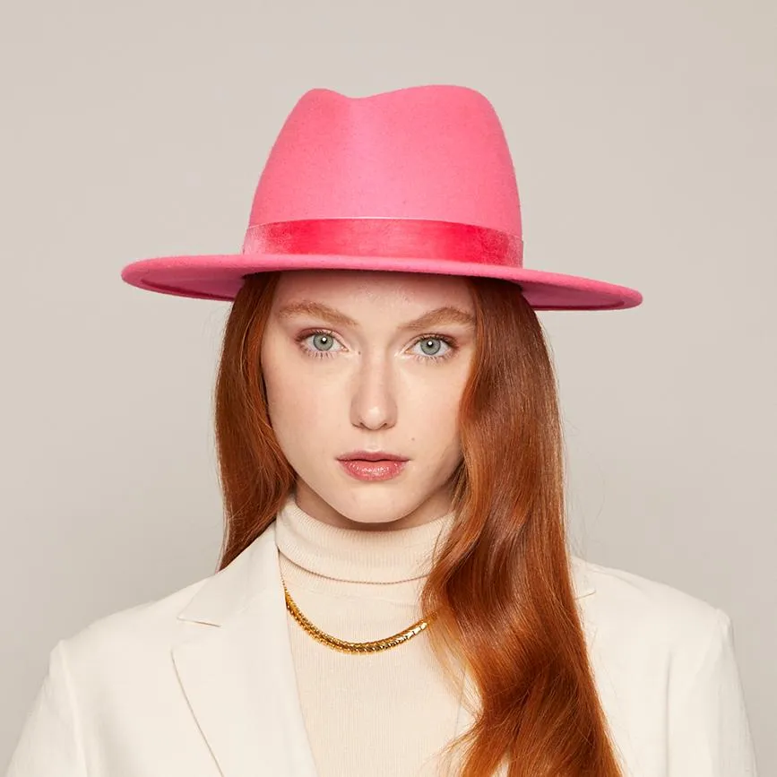 Eugenia Kim Blaine Fedora in Neon Pink