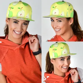 Green apples snapback hat