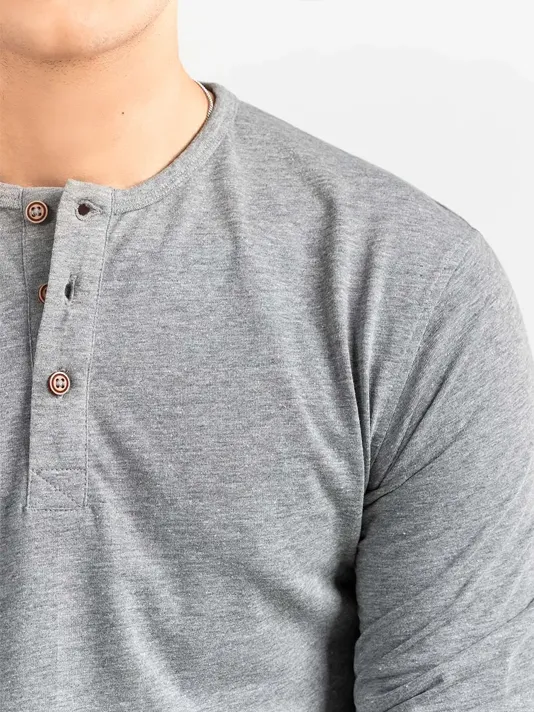 Grey Henley T-shirt