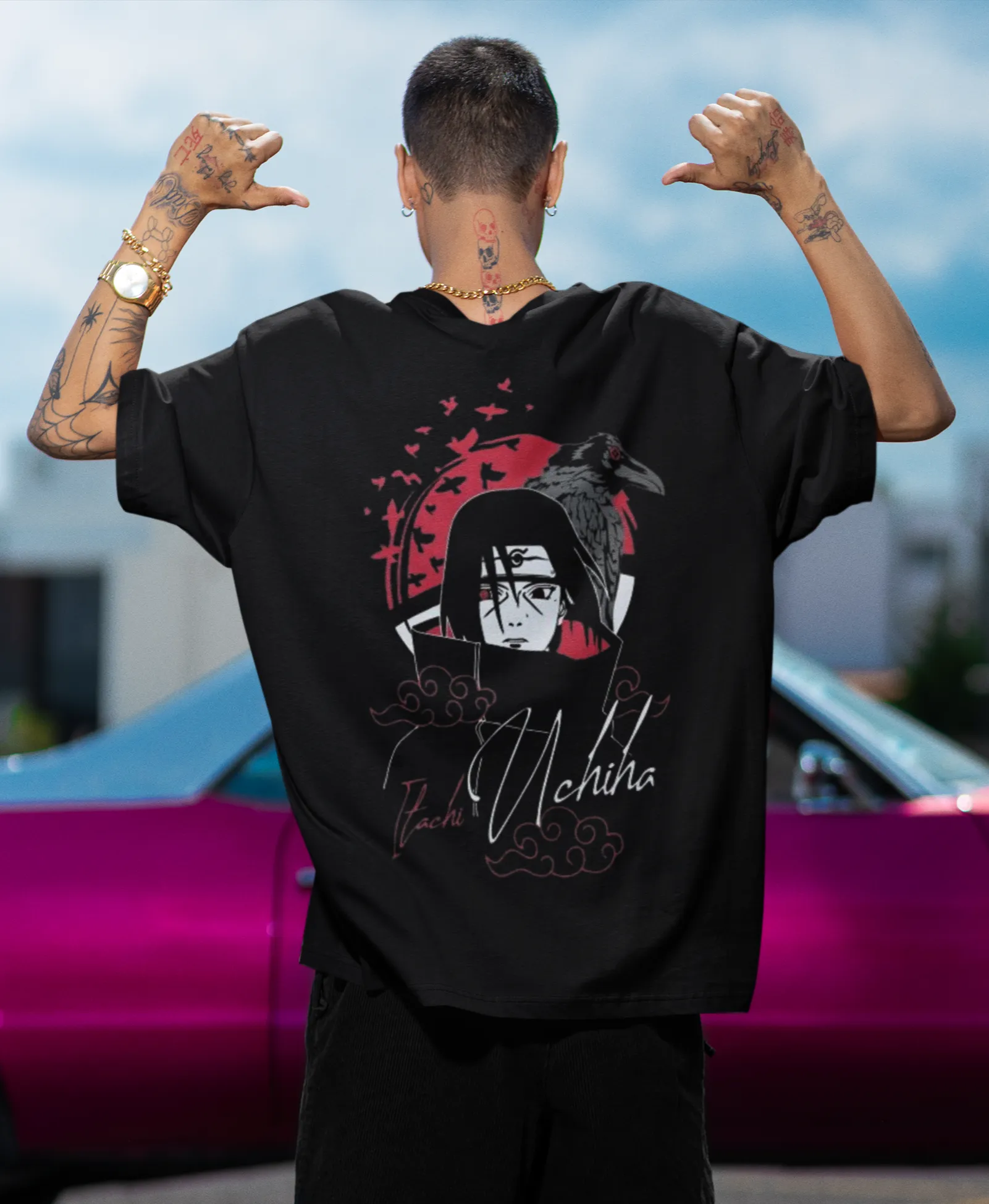 Itachi Uchiha Oversized T-shirt - Black