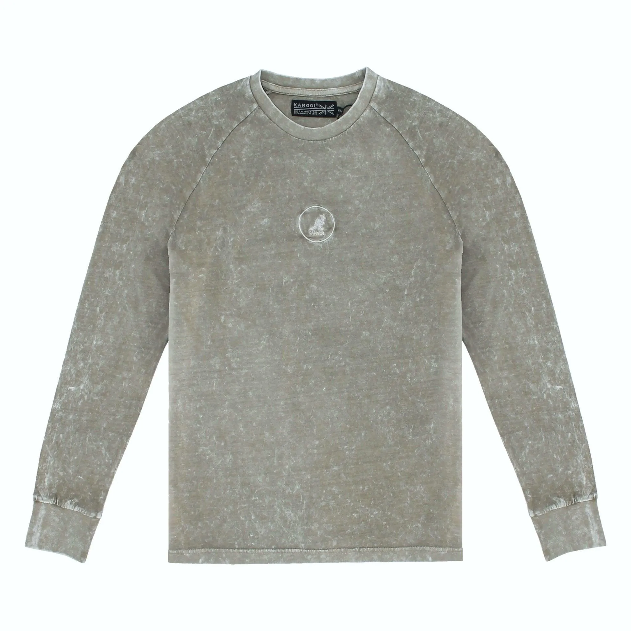 Kangol Acid Wash EMB Long Sleeve Shirt