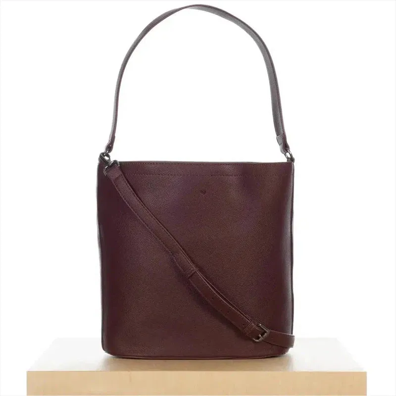 Mia Bucket Bag in Merlot