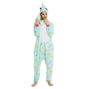 Mint Unicorn (with Unicorns Pattern Print) Adult Onesie