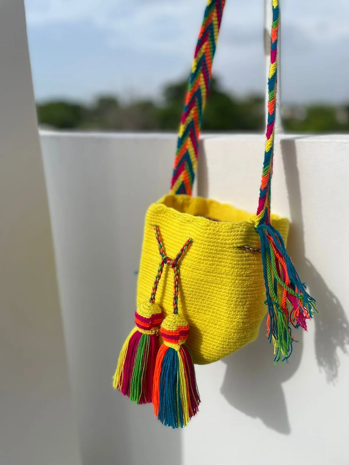 Neon Crochet Bags | Mini /Small Solid Neon Colors