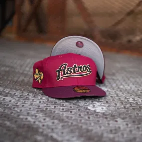 New Era Houston Astros Grey UV (Maroon/Burgundy)