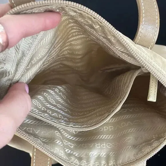 Prada Tan Nylon Mini Tote Bag