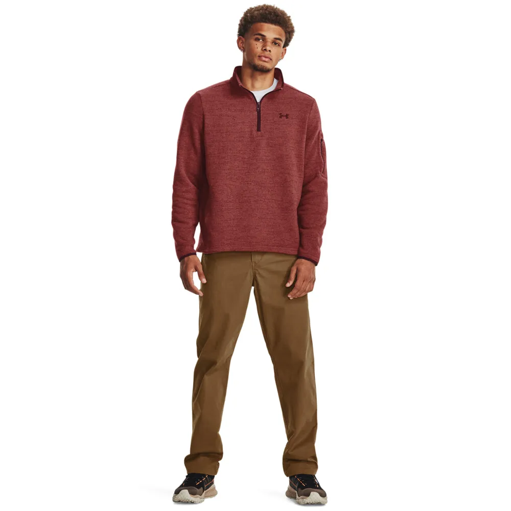 'Under Armour' Men's Specialist 1/4 Zip Pullover - Cinna Red