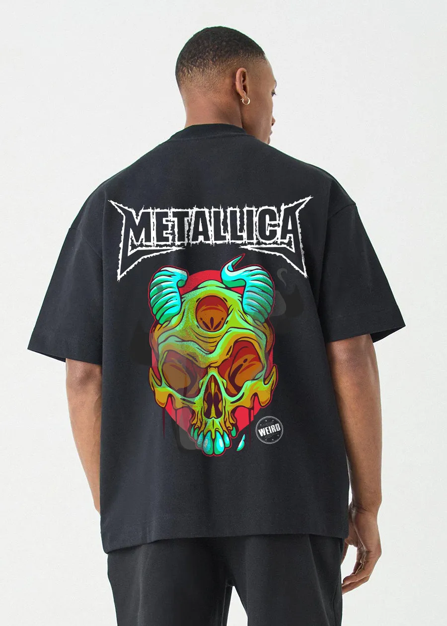 Weird Metallica Men Oversized Printed T-Shirt