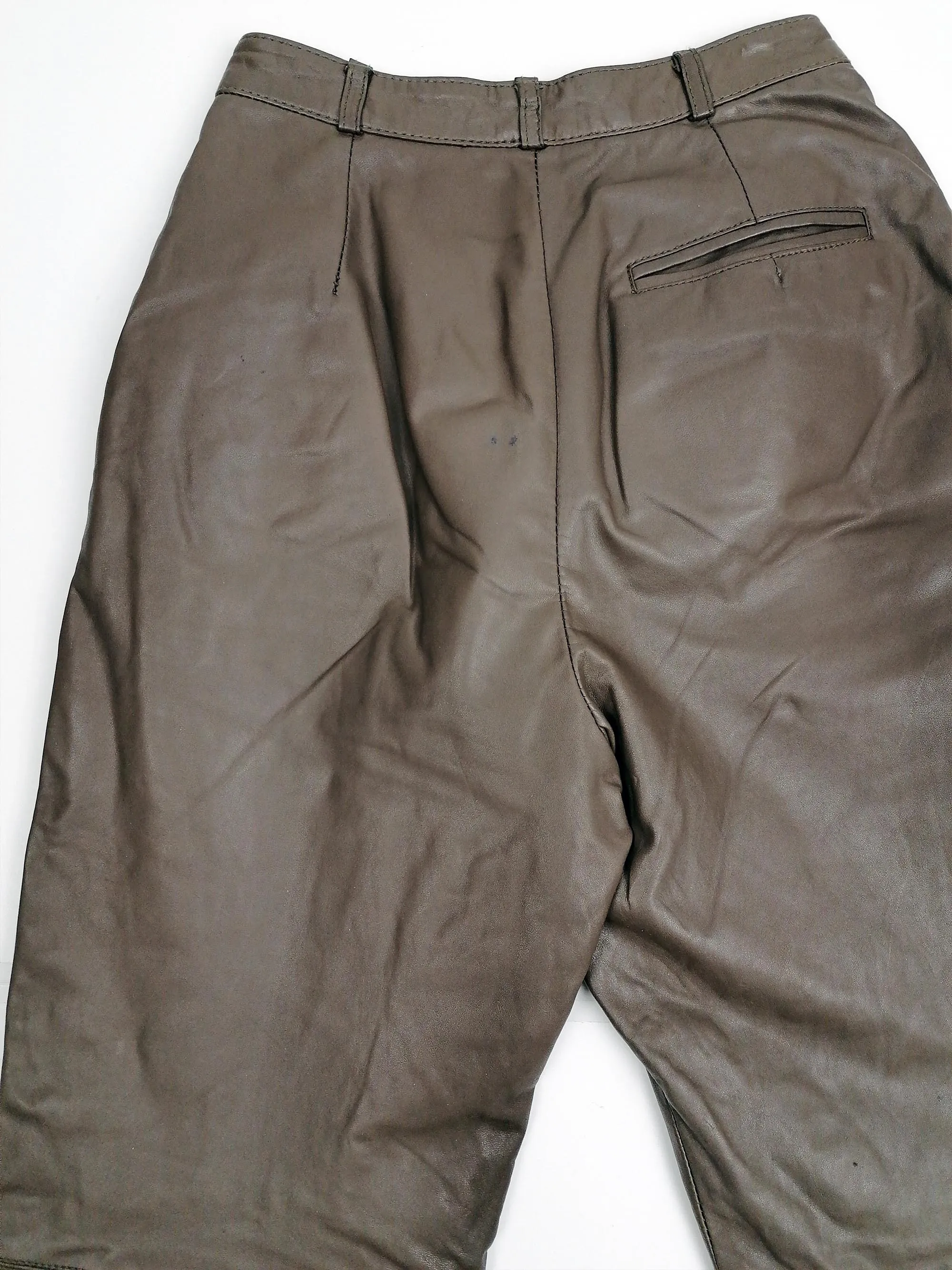 90's High Waist Faux Leather Pants -size XXS -XS / waist 24 (60 cm)