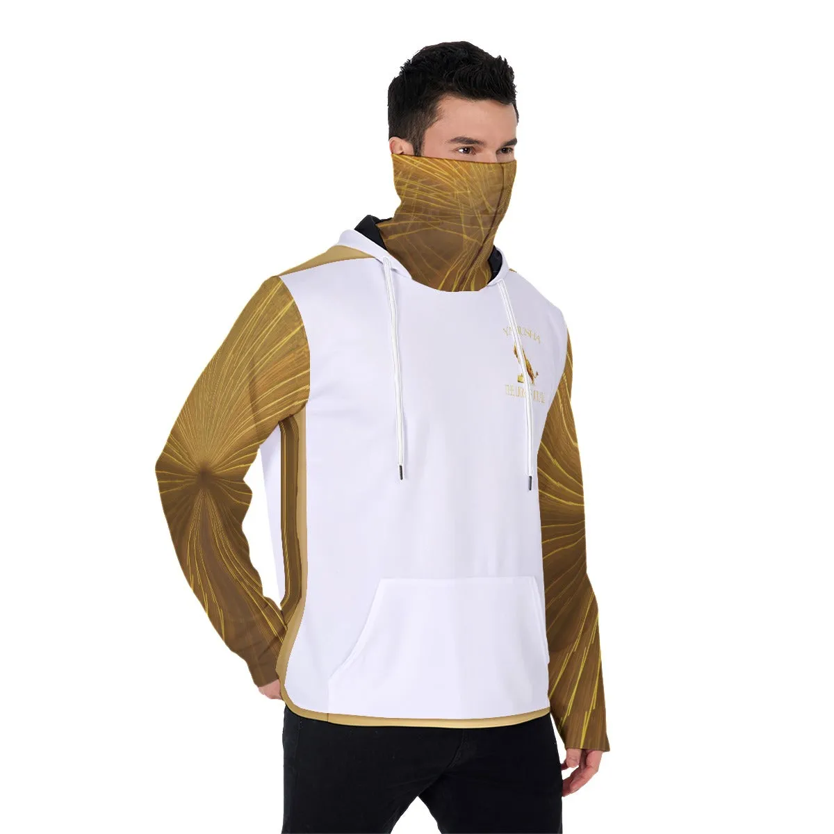 Yahusha-The Lion of Judah 01 Voltage Men's Designer Masked Pullover Hoodie